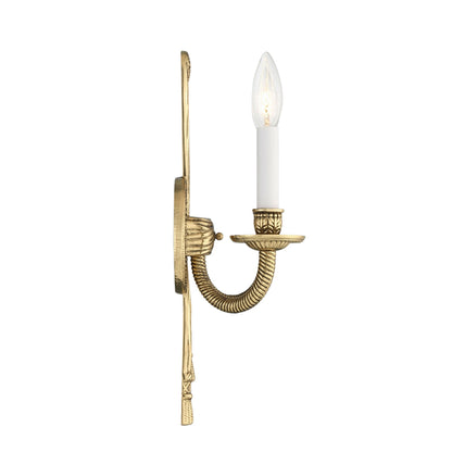 Cast Brass Wall Light in Detail.