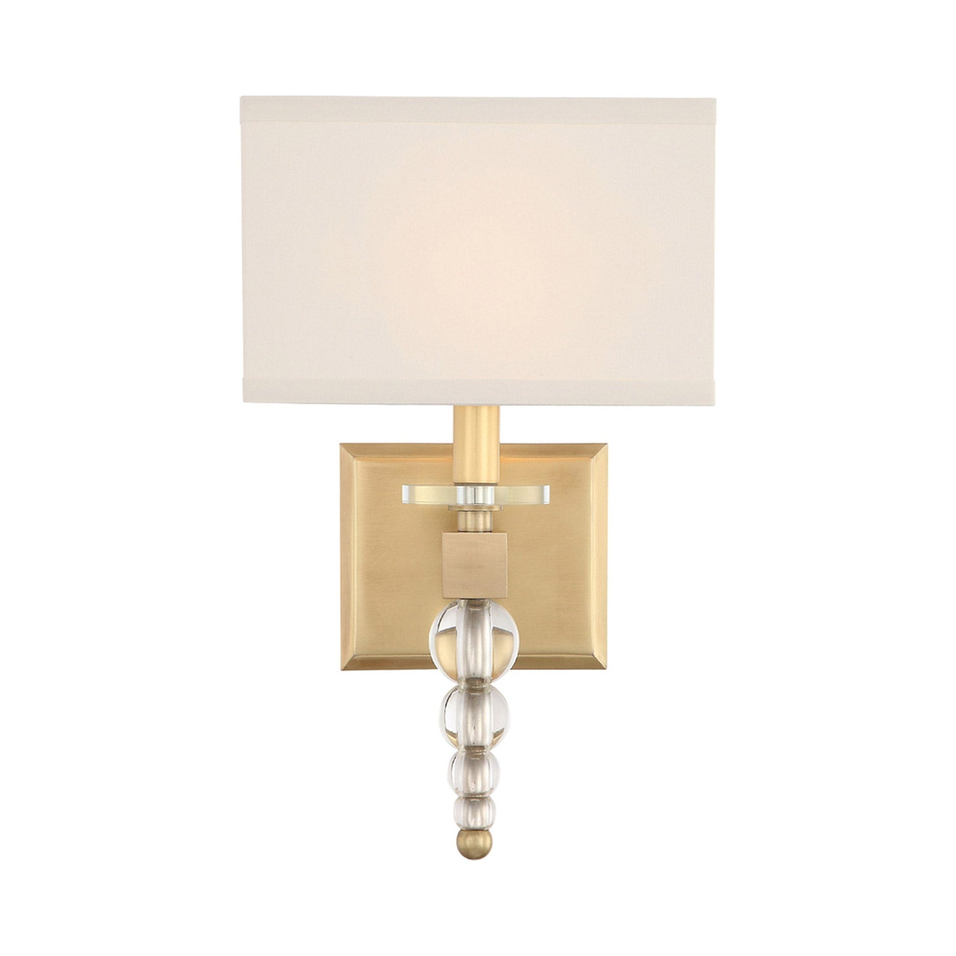 Clover Wall Light in Aged Brass.