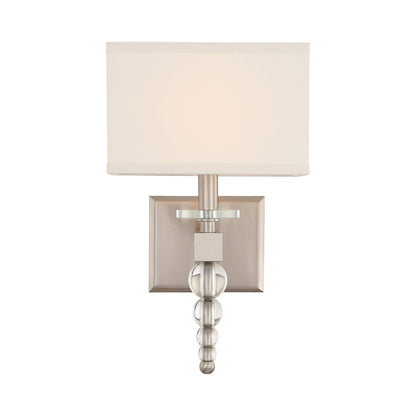 Clover Wall Light in Brushed Nickel.