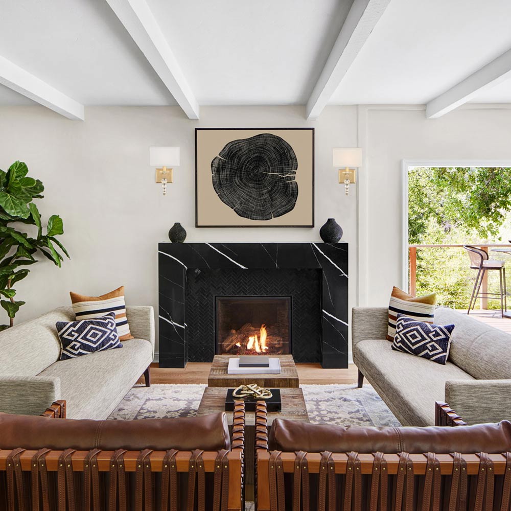 Clover Wall Light in living room.