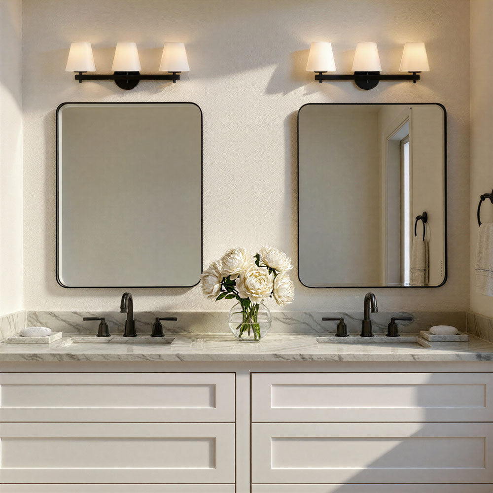 Colton Bath Vanity Light in bathroom.