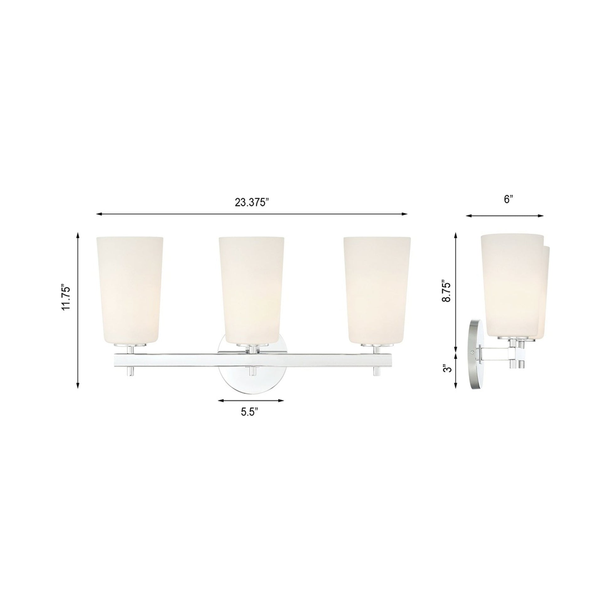 Colton Wall Light - line drawing.