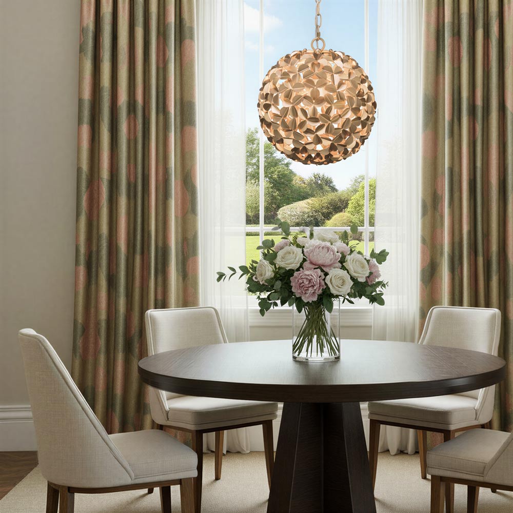 Cora Chandelier in dining room.