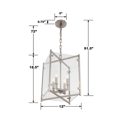 Danbury Chandelier - line drawing.