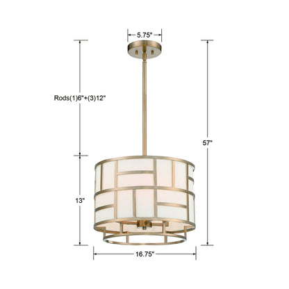 Danielson Chandelier - line drawing.