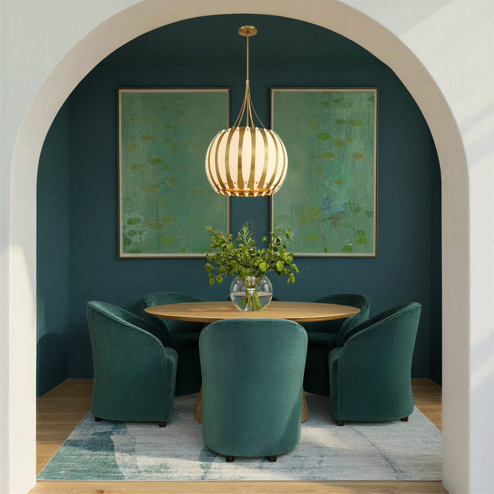 Daria Chandelier in dining room.
