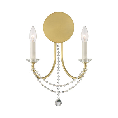 Delilah Wall Light in Aged Brass.