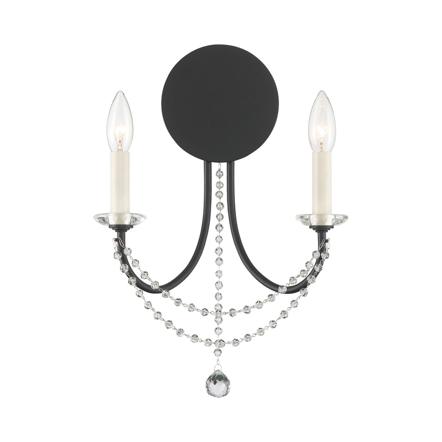 Delilah Wall Light in Matte Black.