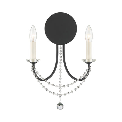 Delilah Wall Light in Matte Black.