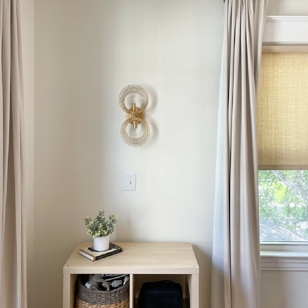 Doral 2-Light Wall Light in living room.