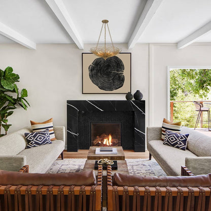 Doral Chandelier in living room.