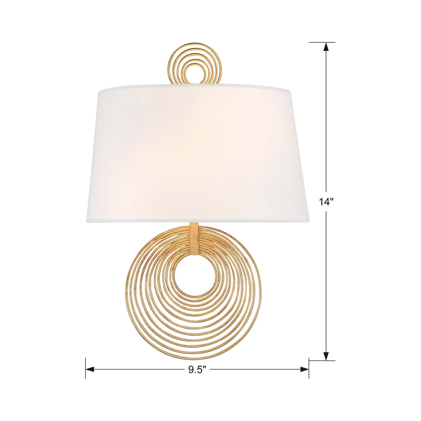 Doral Wall Light - line drawing.