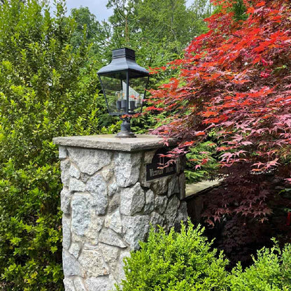 Dumont Outdoor Post Light in Outside Area.