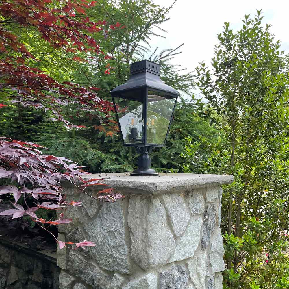 Dumont Outdoor Post Light in Outside Area.