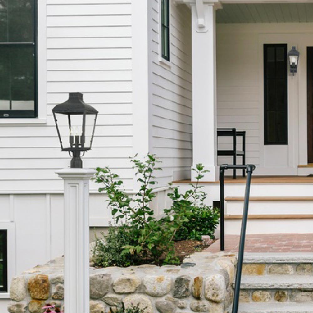 Dumont Outdoor Post Light in Outside Area.