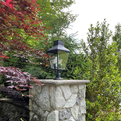 Dumont Outdoor Post Light in Outside Area.
