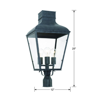 Dumont Outdoor Post Light - line drawing.
