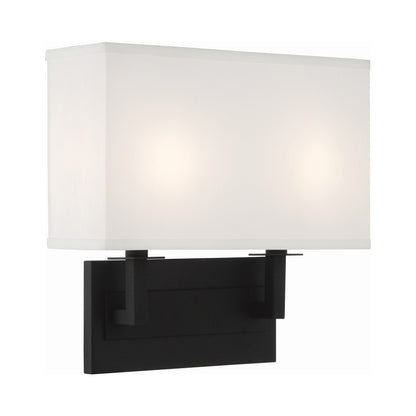 Durham Wall Light in Black Forged.