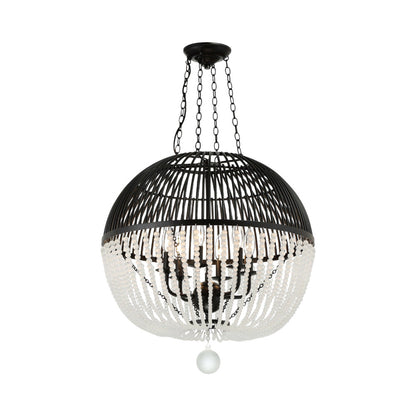 Duval Chandelier in Matte Black (6-Light).