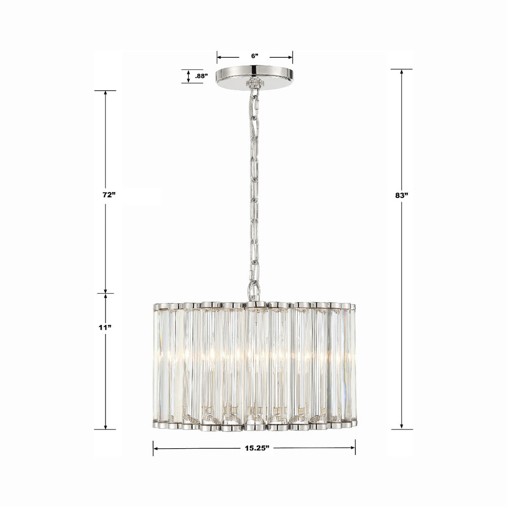 Elliot Chandelier - line drawing.