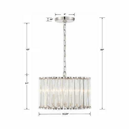 Elliot Chandelier - line drawing.