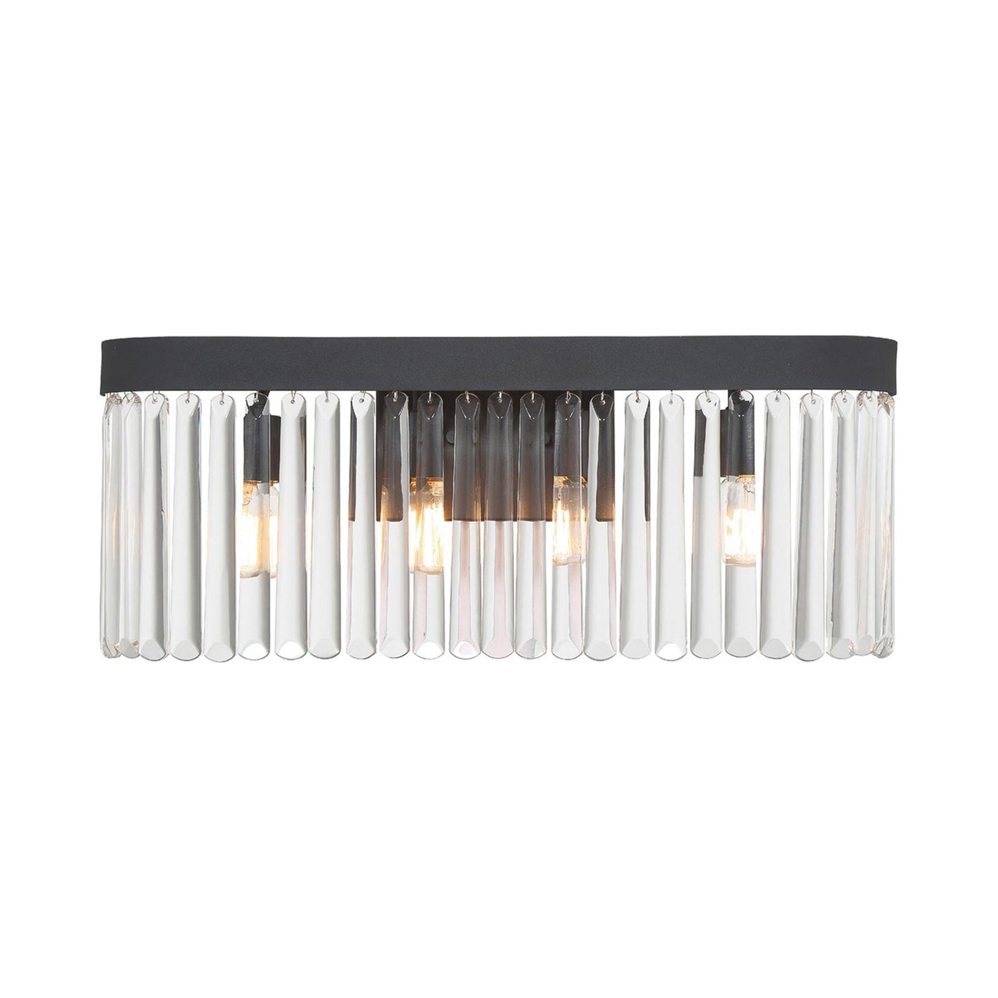 Emory Bath Wall Light in Black Forged.