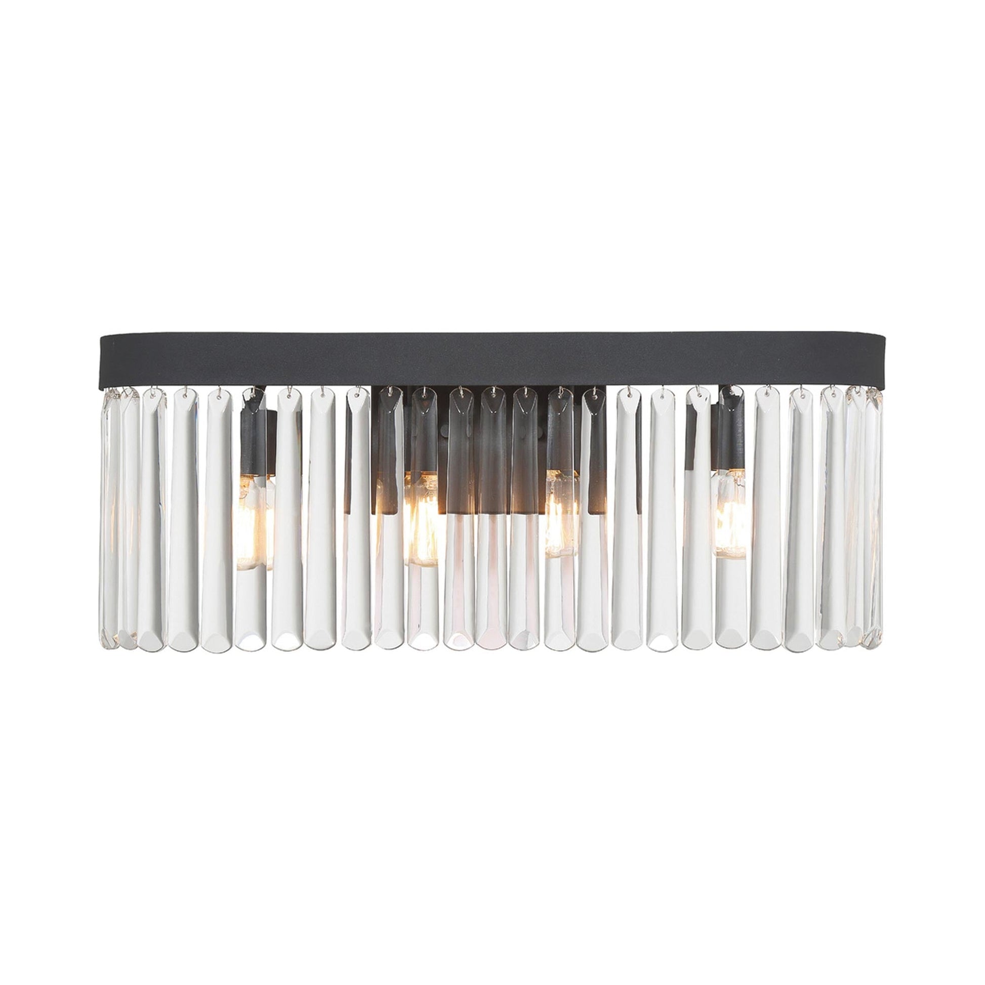 Emory Bath Wall Light in Black Forged.