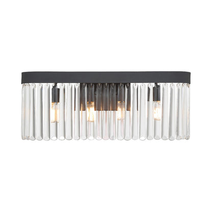 Emory Bath Wall Light in Black Forged.