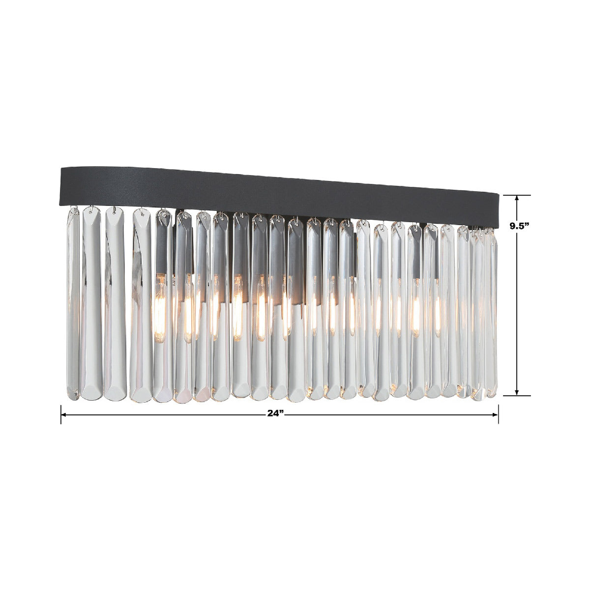 Emory Bath Wall Light - line drawing.