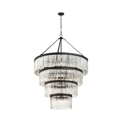 Emory Chandelier in Black Forged (22-Light).