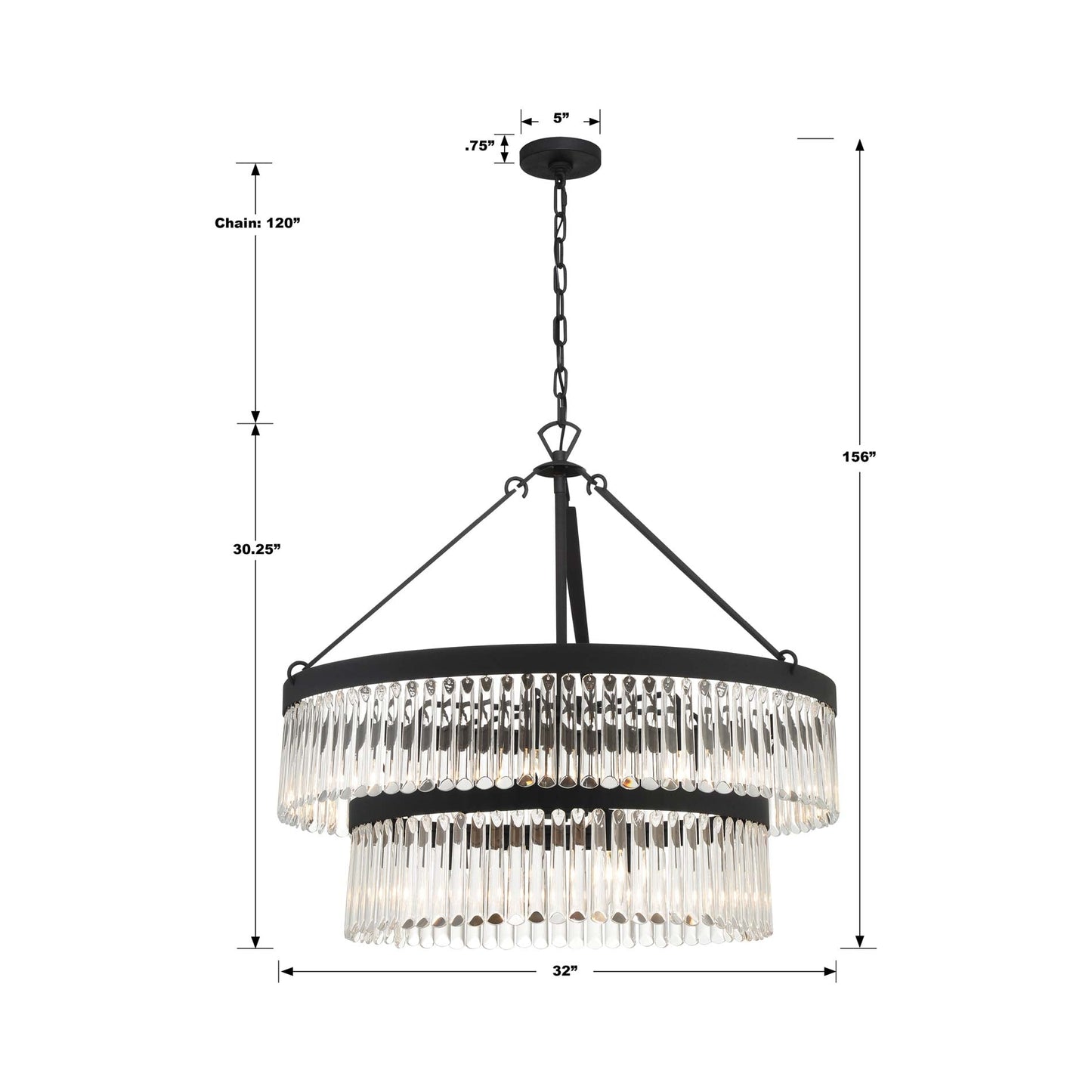 Emory Chandelier - line drawing.