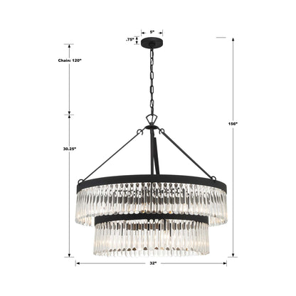 Emory Chandelier - line drawing.