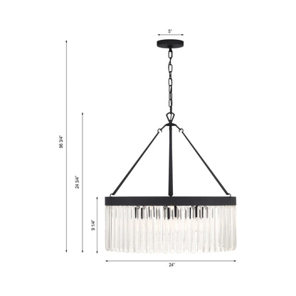 Emory Chandelier - line drawing.