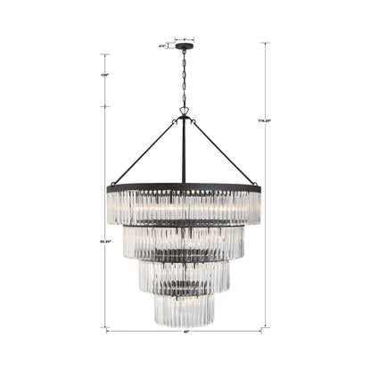 Emory Chandelier - line drawing.