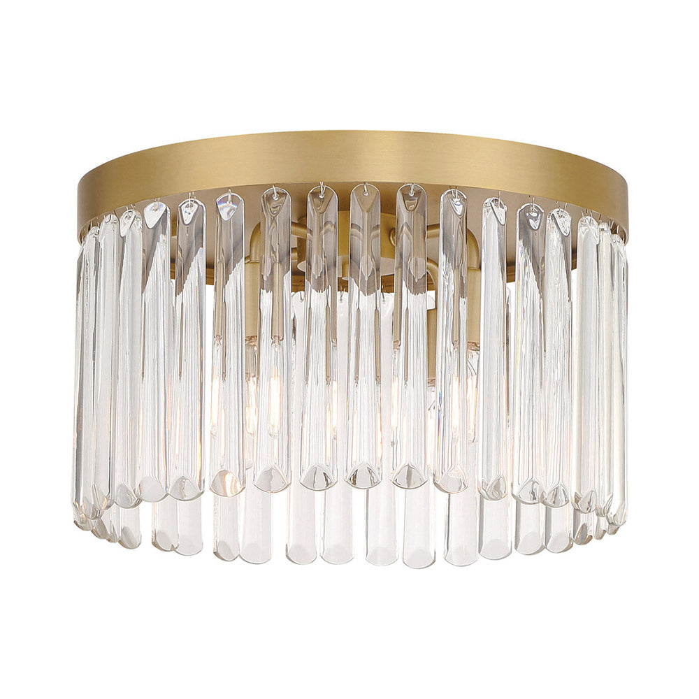 Emory Flush Mount Ceiling Light in Modern Gold.