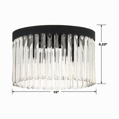 Emory Flush Mount Ceiling Light - line drawing.