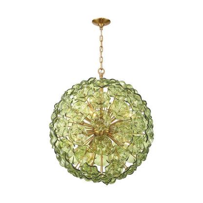 Esme Pendant Light in Green (28-Inch).