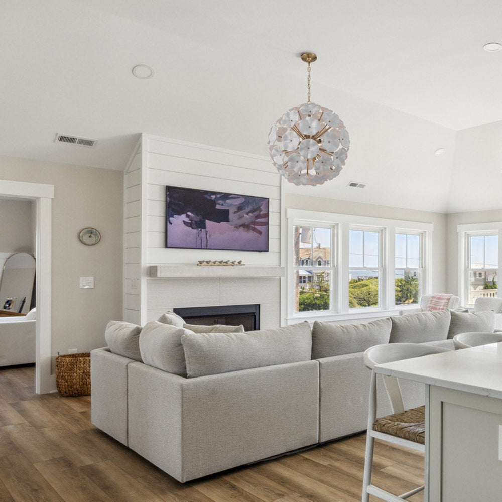 Esme Pendant Light in living room.