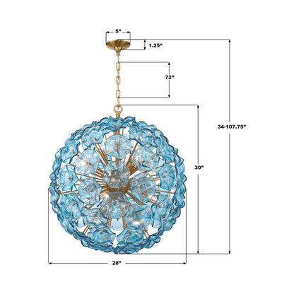 Esme Pendant Light - line drawing.