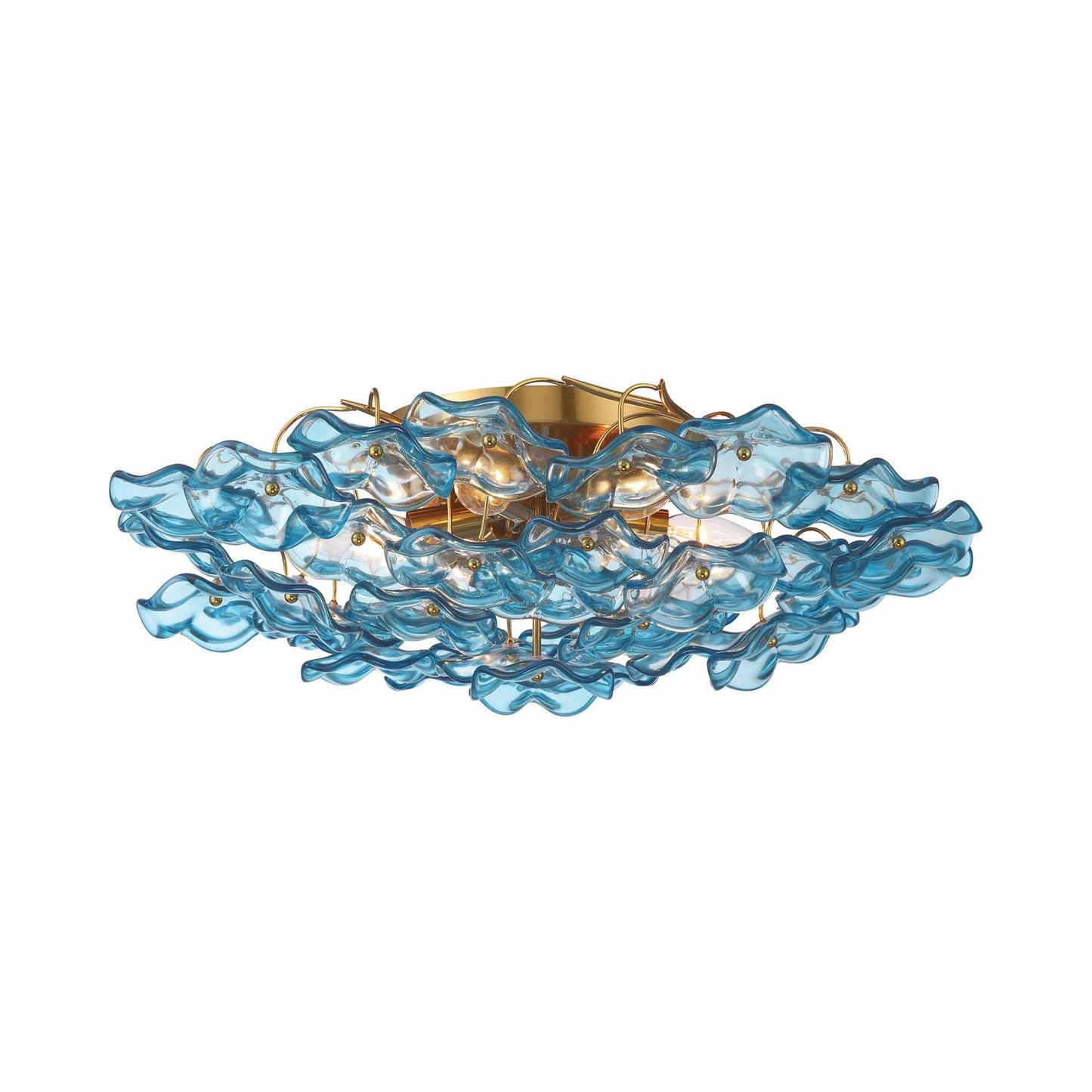 Esme Semi Flush Mount Ceiling Light in Blue.
