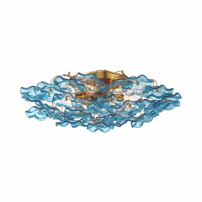 Esme Semi Flush Mount Ceiling Light in Blue.