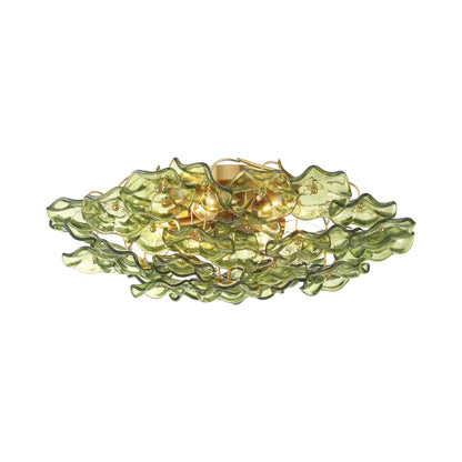 Esme Semi Flush Mount Ceiling Light in Green.