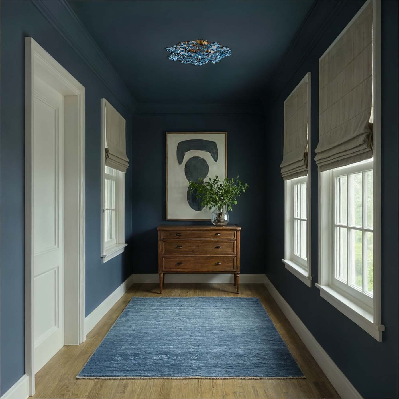 Esme Semi Flush Mount Ceiling Light in hallway.