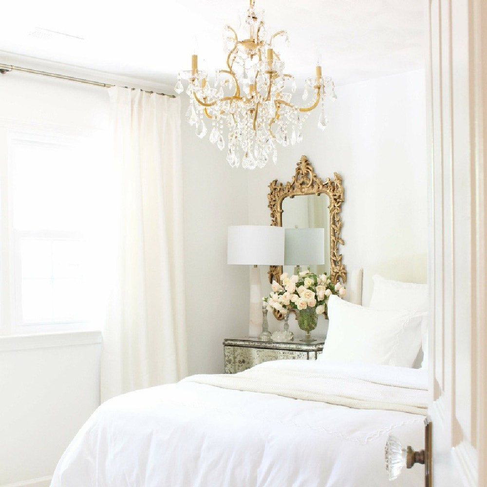 Filmore Chandelier in bedroom.