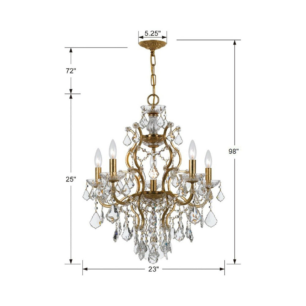 Filmore Chandelier - line drawing.