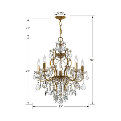 Filmore Chandelier - line drawing.