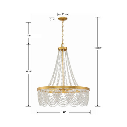 Fiona Chandelier - line drawing.