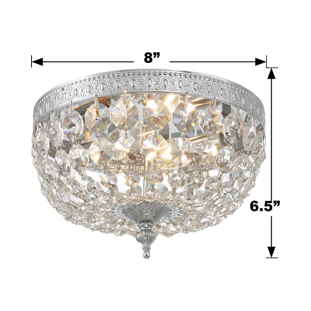 Flush Mount Ceiling Light - line drawing.
