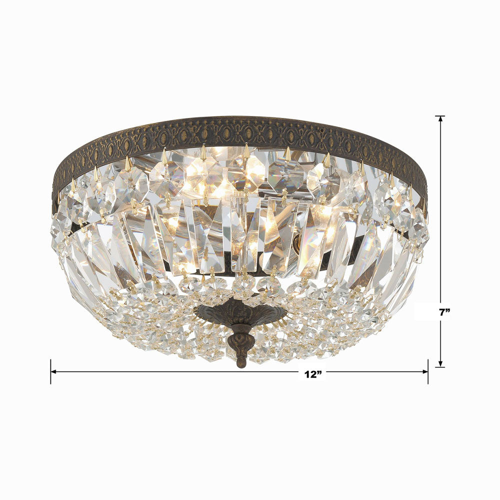 Flush Mount Ceiling Light - line drawing.