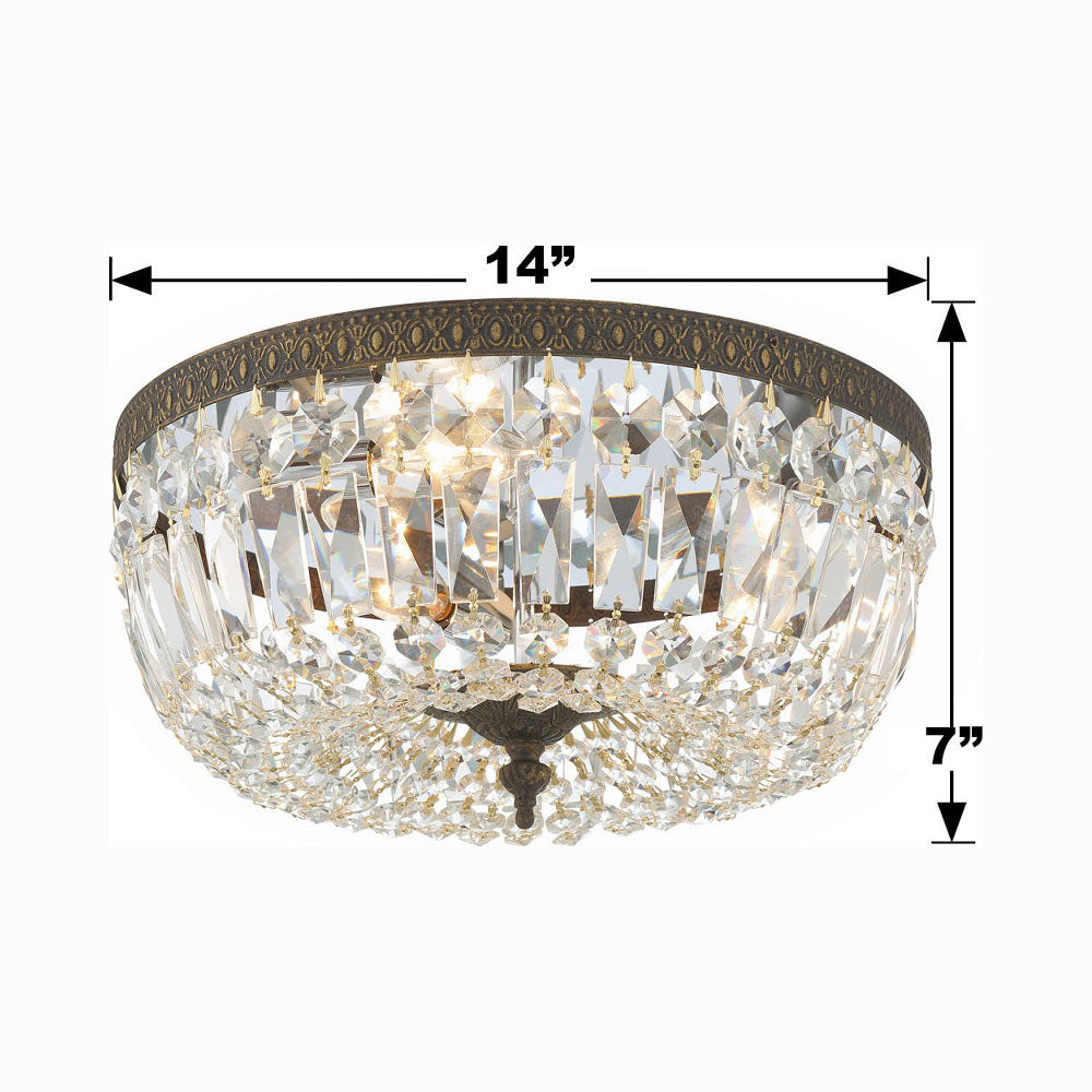 Flush Mount Ceiling Light - line drawing.